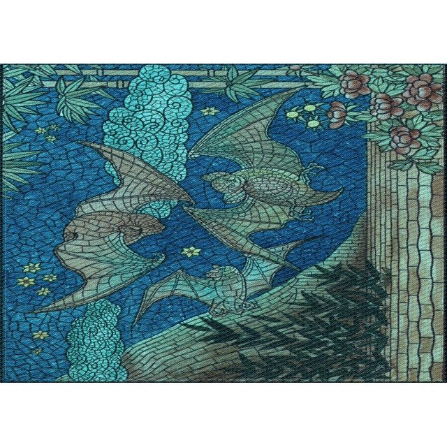 Ahgly Company Machine Washable Indoor Rectangle Transitional Deep-Sea Blue Area Rugs, 8' x 10'
