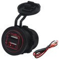thumbnail image 2 of USB Power , Dual USB Port Power  Socket Outlet  With 60cm/23.6in Cable  For 12V/24V Car Boat ATV, 2 of 8