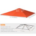 thumbnail image 3 of Outsunny 10' x 10' Square Gazebo Canopy Replacement UV Protected Top Cover Sun Shade Orange, 3 of 10