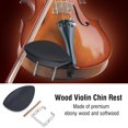 thumbnail image 2 of Ebony Wood Chin Rest with Softwood Strip and Bracket for 4 4 Size Violin Music Instrument Accessory, 2 of 8