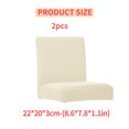 thumbnail image 3 of 2 Pcs Housse de Chaise de Bureau Solide Multicolore Résistante à l'Usure Protecteur Extérieur pour Meubles de Bureau Quatre Saisons Blanc, 3 of 7