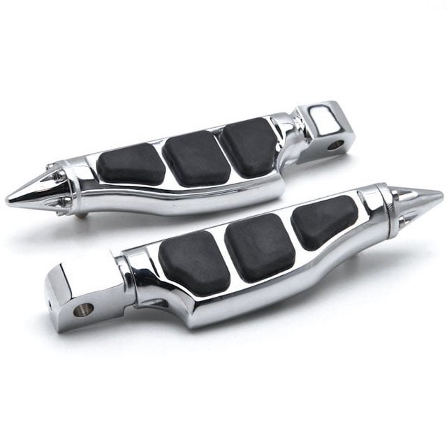 Krator Stiletto Motorcycle Foot Pegs Footrests Left+Right Compatible with Yamaha Raider 2008-2013 Front
