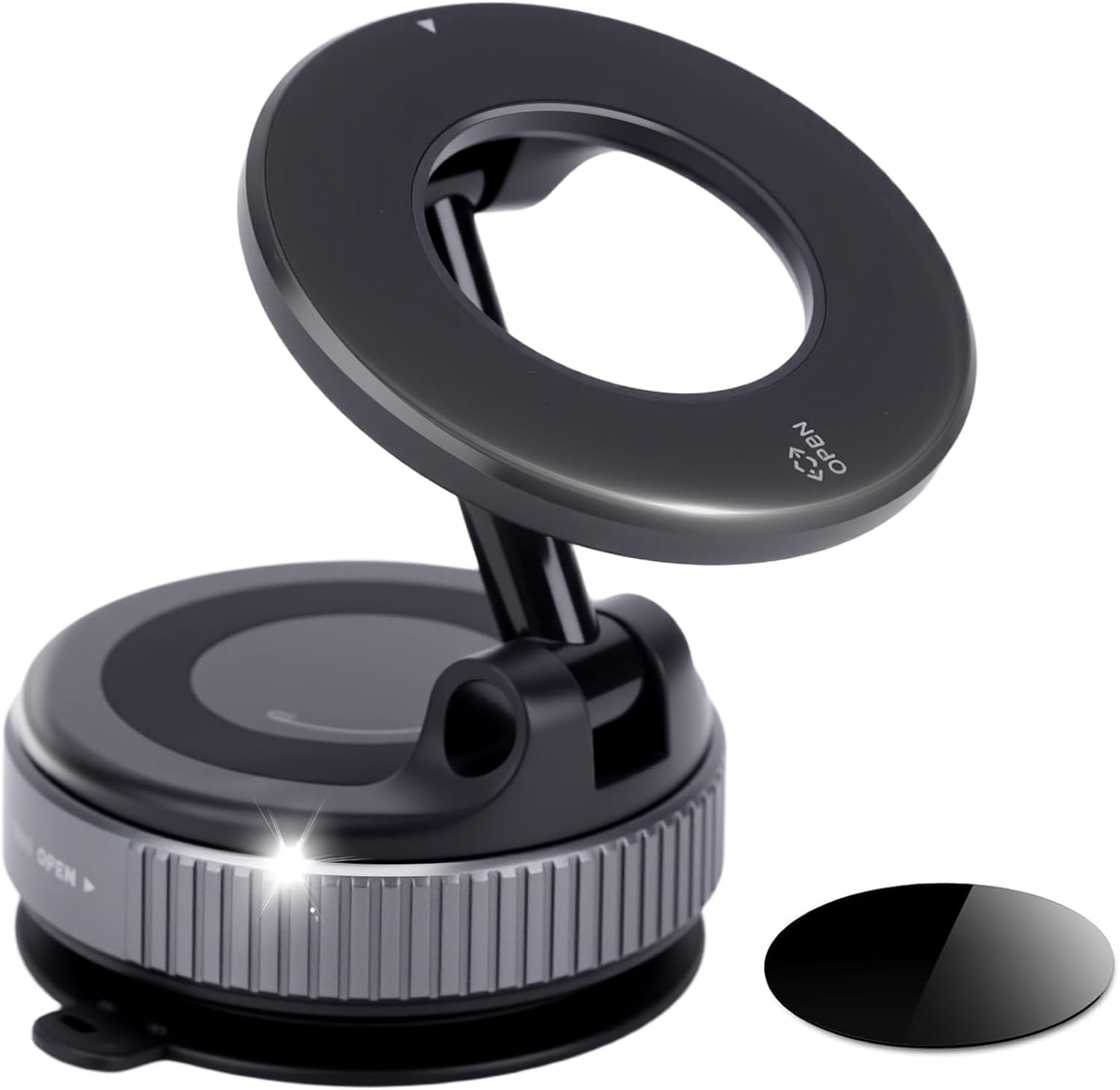 ZEMBSOYA Magnetic Car Mount Dashboard Phone Holder Car Vacuum Magnetic Suction Phone Holder 360° Rotatable Phone Mount for and Android phone