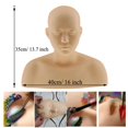 thumbnail image 3 of 1x Soft Silicone Massage Face Lip Makeup Practice Mannequin Head Manikin Doll, 3 of 8