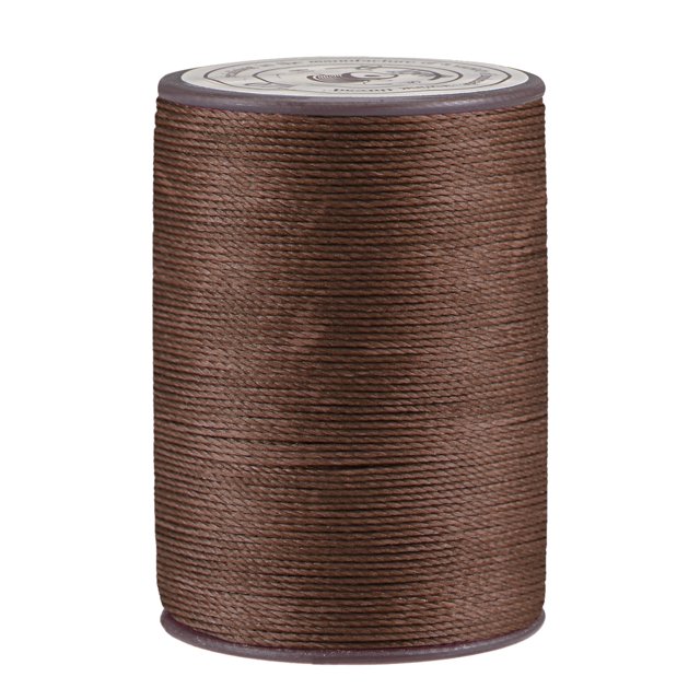 Unique Bargains Thin Waxed Thread 93 Yards 0.65mm Polyester String Cord for Machine Sewing Hand Quilting Weaving, Coffee