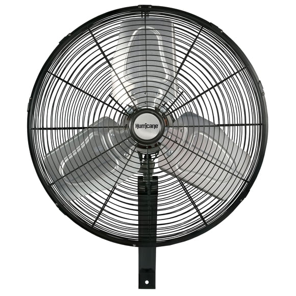 Hurricane 20 Inch Pro Commercial Grade Classic Wall Mount Fan, Black
