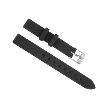 Unique Bargains Bracelet de Montre en Caoutchouc Souple Largeur 12 mm, Dégagement Rapide, Bracelet de Remplacement en Silicone, Noir