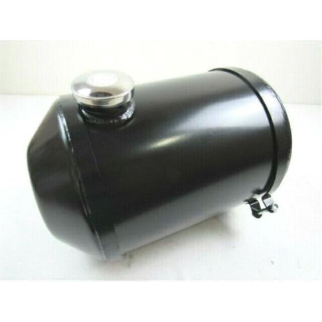 Réservoir de Carburant Rond en Aluminium Filé de 5 gal, Noir - 10 x 16,5 Po