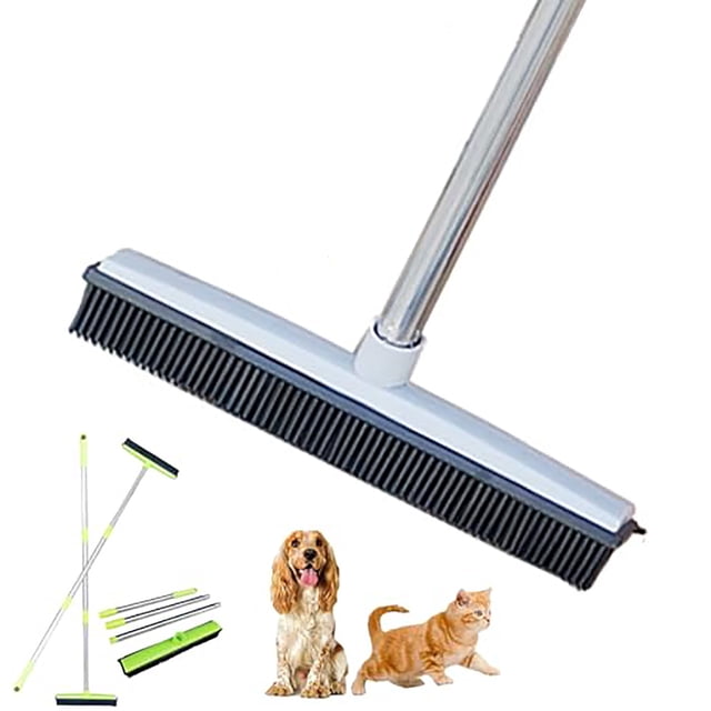 Riforla Pet Pet Retrait Retrait de Poils d'Animaux Tapis en Caoutchouc Poils de Chien Poils pour Tapis Poignée Ajustable Râteau à Tapis pour Retrait de Poils d'Animaux Fournitures pour Animaux E