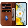 thumbnail image 4 of Compatible with Samsung Galaxy A02 Embossed Lily Wallet Case with Card Holder PU Leather Flip Cover, 4 of 5