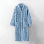Tawop Women's Robes Womens Pajamas Set Nightgown Home Bathrobe Robe Thick Velvet Comfortable Collar Skirt Loungewear Nightgowns for Women Blue M