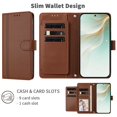 thumbnail image 3 of Book Style Wallet Cover for ASUS Zenfone 11 Ultra, Soft PU Leather, Dark Green, 3 of 6