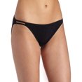 thumbnail image 1 of Vanity Fair Womens Body Shine Illumination String Bikini, 8, NH Midnight Black, 1 of 4