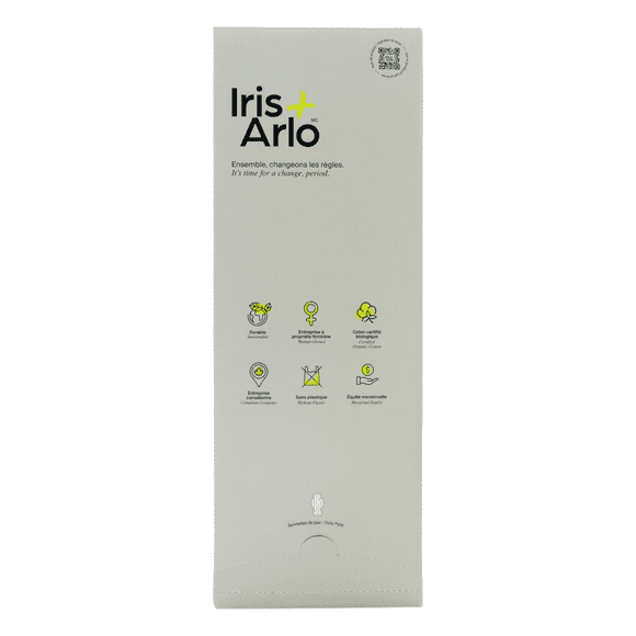 Iris + Arlo Wall-Mounted Pads Dispenser Pre-Filled with 100% Organic Cotton Pads Regular (50 Count)