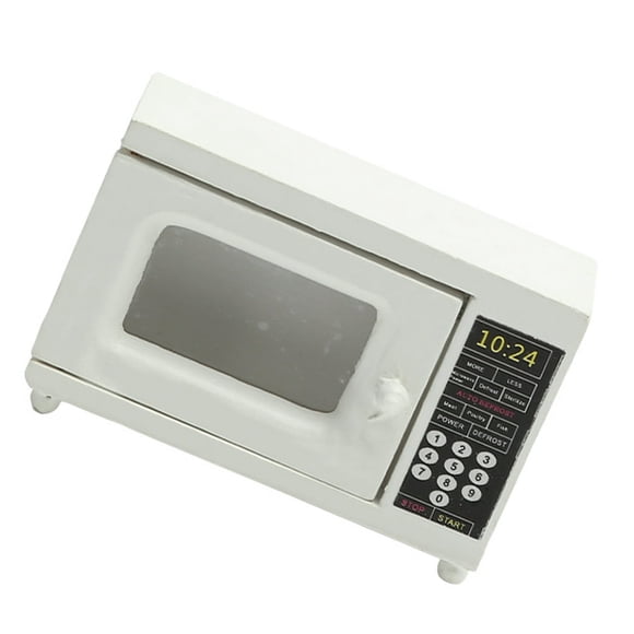 JUNWELL Four à Micro-Ondes Modèle Mini Déco Rétro Accessoires Blanc en Bois