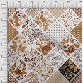 thumbnail image 3 of oneOone Polyester Spandex Brown Fabric Florals Craft Projects Decor Fabric Printed By The Yard 56 Inch Wide, 3 of 4