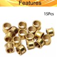 thumbnail image 4 of Wekity 1/4-20x6mm Female Thread Knurled Nuts, Hx8mm OD Brass Threaded Insert Embedment Nuts Hydraulic Welded Joint Injection Molding Assortment Kit for 3D Printing Injection Molding 15PCS-0621, 4 of 5