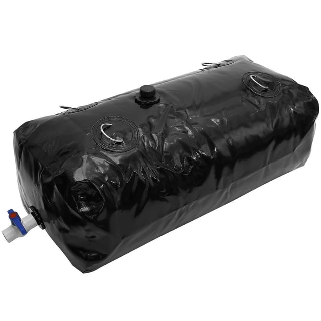 EIGTHTAIL Réservoir d'Eau avec Robinet 3/4 et Trousse de Débordement Contenant de Stockage d'Eau Portable Vessie de Stockage d'Eau Pliable Réservoir d'Eau d'Urgence en PVC Grande Capacité Réservoir à Vessie d'Eau