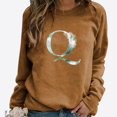 thumbnail image 2 of Pompotops Winter Womens Casual Long Sleeve Tops Ladies Print Sweatshirt Blouse Tee Sweater Clearance, 2 of 4