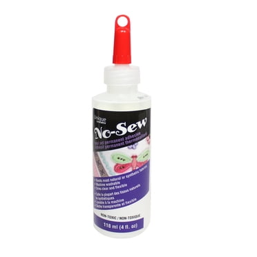 UNIQUE CREATIV colle à tissu sans couture, sèche transparente, 118 mL (4 oz)