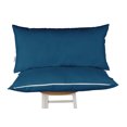 thumbnail image 1 of Vargottam Indoor/Outdoor Polyester Fabric Lumbar Pillow With Insert, All-Weather Waterproof Decorative Throw Pillow for Patio Furniture-Set of 2 - Navy Blue, 1 of 7