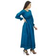thumbnail image 4 of Bimba Robe Maxi Longue Décontractée en Coton pour Femme à Taille Smockée, 4 of 8