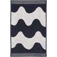 thumbnail image 1 of Marimekko - Serviette d'Invité en Éponge de Coton Lokki (Bleu Foncé), 1 of 7