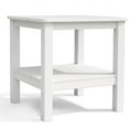 thumbnail image 1 of Table Adirondack Table d'Appoint d'Extérieur 18 Pouces à Deux Niveaux Carrée Table de Bout avec Étagère de Rangement Gain de Place, 1 of 7