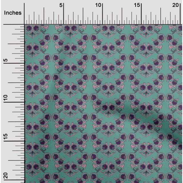 oneOone Polyester Lycra Fabric Floral Block Fabric Prints By Yard 56 Inch Wide