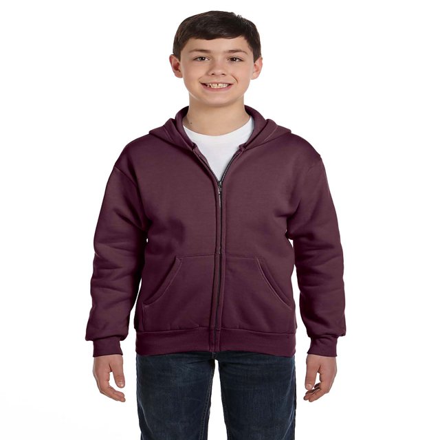ComfortBlend Boy's EcoSmart Full-Zip Hoodie Sweatshirt, Style P480