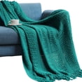 thumbnail image 2 of Matoen12 Throw Blanket Textured Solid Soft Sofa Couch Decorative Knitted Blanket, 50x59.8 Inch, 2 of 4