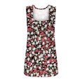 thumbnail image 2 of Birdeem T-Shirt Mode Femme Imprimé Col Carré Confortable Ample Sans Manches Blouse Décontractée, 2 of 5