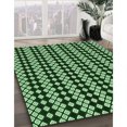 thumbnail image 3 of Ahgly Company Tapis d'Intérieur Lavable à la Machine, Carré, Transitionnel, Vert Pastel, Tapis de Zone, 3 Pieds Carré, 3 of 7