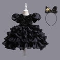 thumbnail image 1 of EGNMCR Vêtements pour Bébé Fille Robe pour Enfants Fille Robe Princesse Sans Manches Robe en Tulle à Paillettes Robe Tuftée, 1 of 6