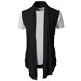 thumbnail image 2 of SHIXIAOO Mens Solid Color Shawl Personality Solid Color Fashion Men's Sleeveless Knit Cardigan Men's Christmas Sweater Mens Washable Cardigan Knit Men Sweater Mens Button Sweater Men Sweaters Sweater, 2 of 5