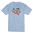 thumbnail image 1 of Chinese Dragon Clouds And Letters Design Men's Light Blue T-shirt, 1 of 1
