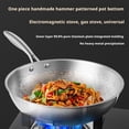 thumbnail image 3 of ZOUBAOQ Poêle à Sauté Wok Poêle à Frire en Acier Inoxydable Antiadhésive Martelée Sans Couvercle Polyvalente, 3 of 8