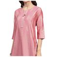 thumbnail image 3 of Biba Rangriti Kurti Ethnique Indien (Festive Essentials 22335), Rose, Taille 36, 3 of 5