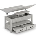 thumbnail image 1 of Rolanstar Coffee Table Lift Top, Multi-Function Convertible Coffee Table with Drawers and Hidden Compartment, Coffee Table Converts to Dining Table for Living Room, Home Office,Grey, 1 of 4