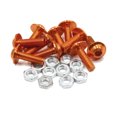 thumbnail image 1 of Unique Bargains 10 Pcs Vis Hexagonale en Alliage d'Aluminium Orange M6 pour Moto, 1 of 7