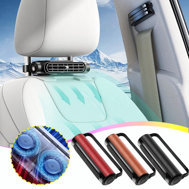 mtvxesu Box Fan, 2024 New Car Rear Seat Fan USB Plug 3-Speed Car Rear Pillow Leaf Less Seat Fan Battery Fans Portable Summer Savings