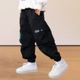 thumbnail image 2 of Kids Summer Pants,Summer Long Pants for Girls,Children's Pants Spring New Product Solid Color Work Pants With Multiple Pockets Loose Pants For Boys And Girls, 2 of 4