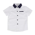 thumbnail image 1 of Birdeem Chemises pour Enfants Manches Courtes Graphique Uni Chemise Fine Décontractée pour Garçon de 3 à 11 Ans Chemise à Manches Courtes pour Enfants, 1 of 1