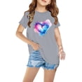 thumbnail image 1 of EGNMCR T-Shirts & Blouses à Manches Courtes Col Rond pour Tout-Petits Garçons Filles Coton Mode Mignon Col Rond Imprimé Tee Manches Courtes Girl Blouse, 1 of 5