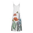 thumbnail image 5 of SMihono Robes d'Été Bohémiennes Femmes Grande Taille Mode Femmes Été Décontracté Imprimé Col en V Camisole Sans Manches Longue Robe, 5 of 5