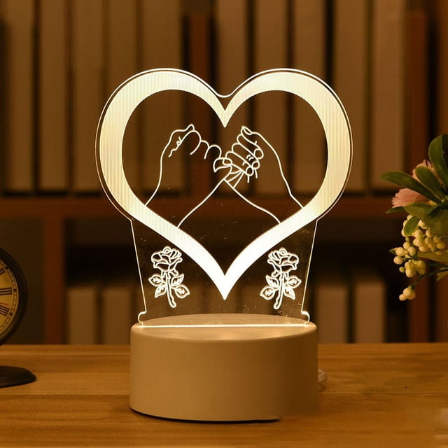 Desk LED USBNight Light Creative Bedroom Bedside Table Day gift Lamp Z7X3