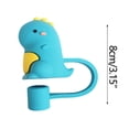 thumbnail image 2 of Apmemiss Clearance Reusable Silicone Straw Tips Cover for 6 To 8 mm Straws, Portable Cute Straw Caps Covers Creative Straw Plug Drinking Dust Cap for Home Kitchen Accessories, 2 of 3