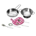 thumbnail image 3 of TISHITA 12x Little Chef Pretend Play Accessories Toys Stainless Steel Cookware Pots and Pans Set Cooking Utensils Boys Girls Educational Learning Toys Tool, 3 of 6