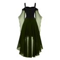 thumbnail image 5 of Robes Style Gothique pour Femmes Grande Taille Robe Midi Élégante avec Manches Évasées en Chiffon Tenue de Soirée Ourlet Irrégulier, 5 of 5