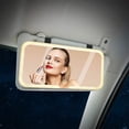 thumbnail image 2 of LED Vanity Mirror with Lights, Rechargeable Car Sun Visor Mirror, Dimmable 3-Mode Touch Control, 8 in x 5 in, USB Charging, 2 of 8